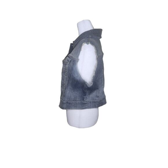 Torrid Sleeveless Denim Button Down Vest Womens Size 0 XL Blue - Picture 4 of 8